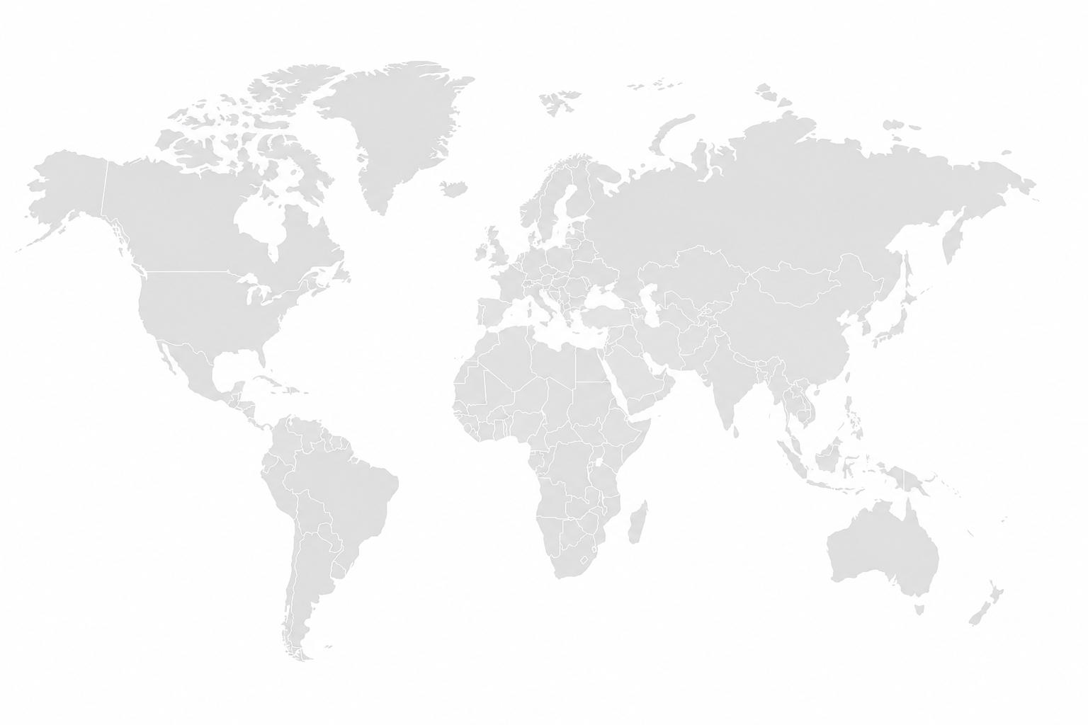Mapa mundial — presencia de Rymel